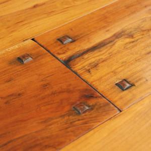 authentic hand scraped cherry hardwood flooring with wood pegs
