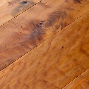legacy hand scraped rustic cherry hardwood flooring with foot worn edges
