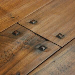 Hand Scraped Wide Plank Walnut Flooring with Raised Pegs and Hard Wax Oil Finish