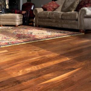 Wide Plank Walnut Flooring with Hard Wax Oil Finish