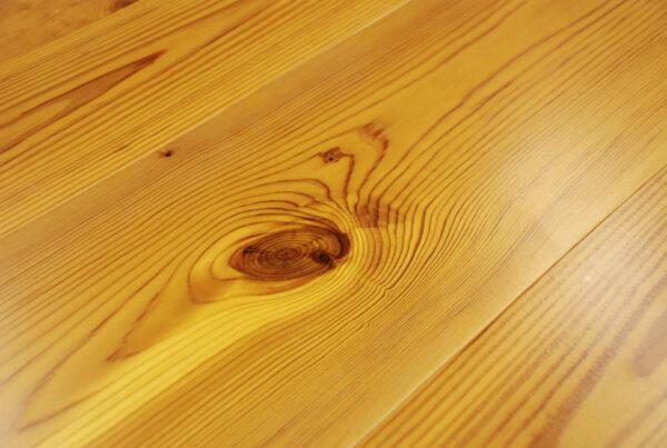 Wide Plank Heart Pine Flooring with Harvest Pine Colored Hard Wax Oil Finish