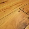 Wide Plank Hickory Floor with Hand Beveled Edges, Flush Pegs, Smoke Accents and Pure Colored Hard Wax Oil Finish