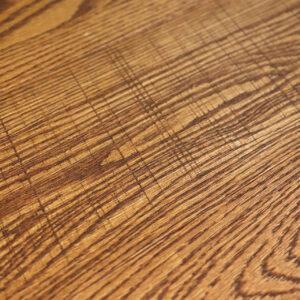 Wide Plank, Red Oak Flooring, Wire Brushed with Saw Marks and Russet Colored Hard Wax Oil, Eco-friendly Finish, Sustainably Harvested Lumber 3