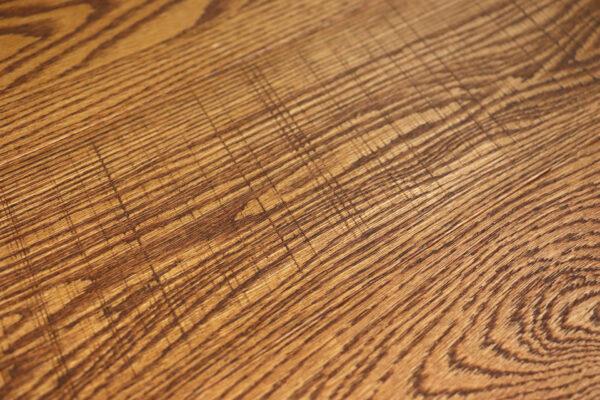 Wide Plank, Red Oak Flooring, Wire Brushed with Saw Marks and Russet Colored Hard Wax Oil, Eco-friendly Finish, Sustainably Harvested Lumber 3