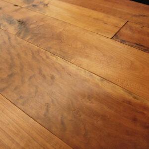 Lightly Hand Scraped, Wide Plank Cherry Flooring with Hard Wax Oil Finish