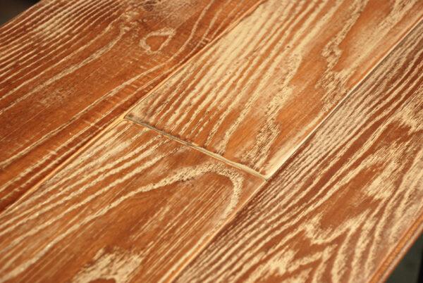 Wide Plank Ash Flooring with Custom, "Worn Paint" and Eco-friendly Hard Wax Oil Finish